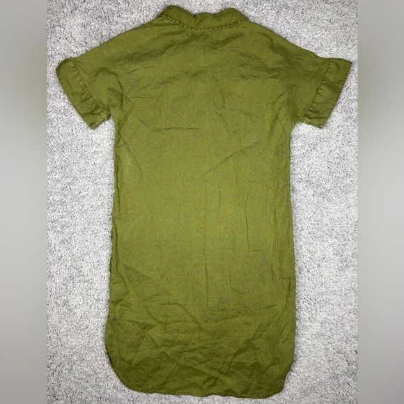 Halston Dress Womens Small Linen Shift Midi Classic Resort Modest Travel Trip - Picture 3 of 3